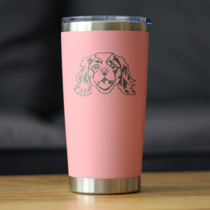 CT20oz cavalierkingcharlesspanielface pink LS1 SQ