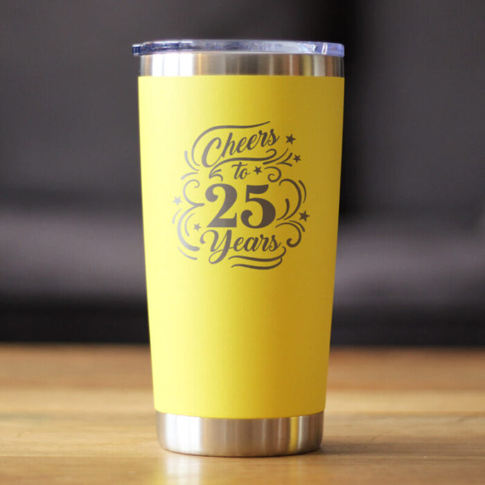 CT20oz cheersto25years yellow LS1 SQ