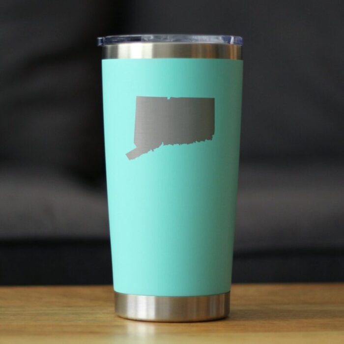 CT20oz connecticutoutline teal LS1 SQ