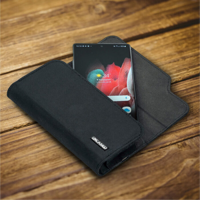 Charging Pouch on wooden Desk