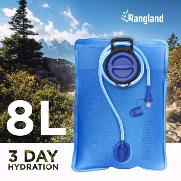 Rangland 2 Gallon Hydration Bladder with Large Opening Bite Valve Straw EHB8L201 1