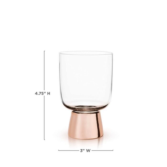 Set of 12 Raye Copper Footed Cocktail Tumblers in Gift Box 6