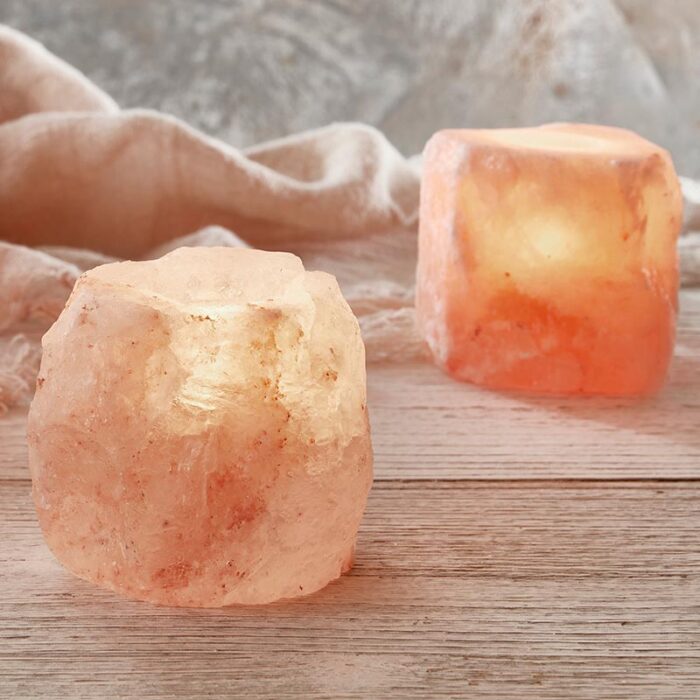 Set of 2 Himalayan Salt Votive Candle Holder 3 5 Diameter 2