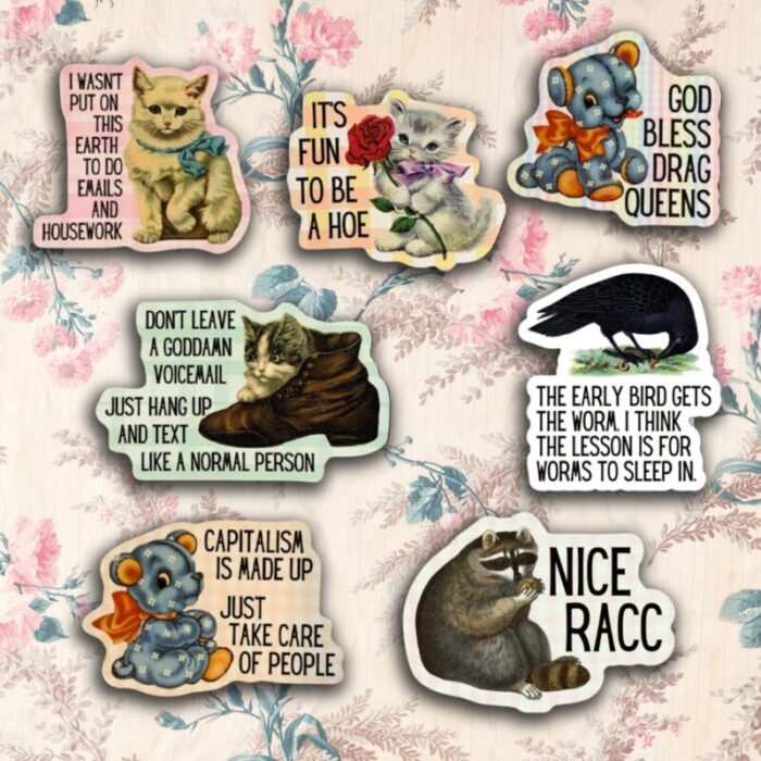 Vintage Animal Sticker Pack 7 Designs db21dc21 cbe8 457f b06a fb50612d5df3