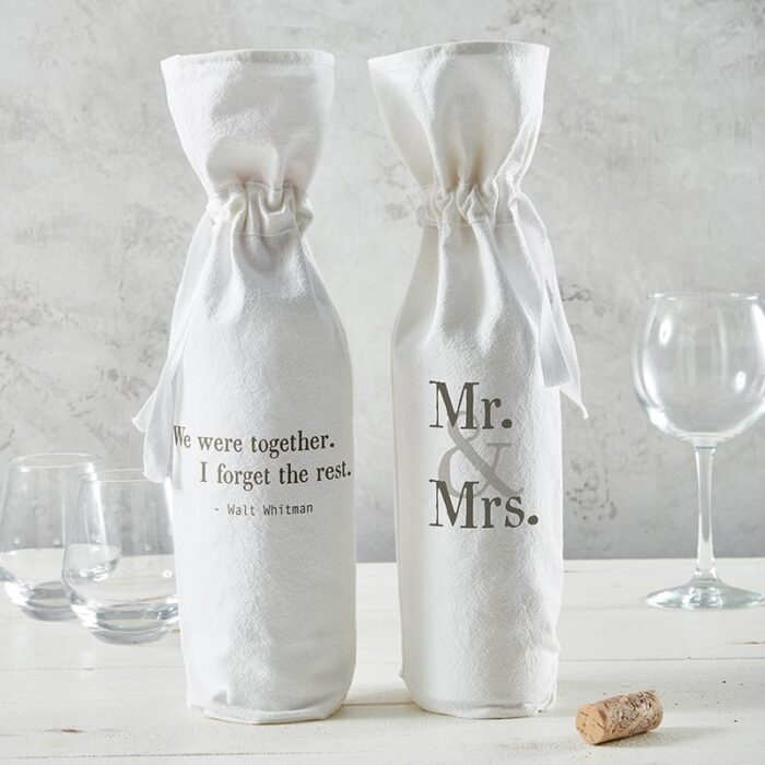 We were together I forget the rest Walt Whitman Drawstring Wine Bag 2