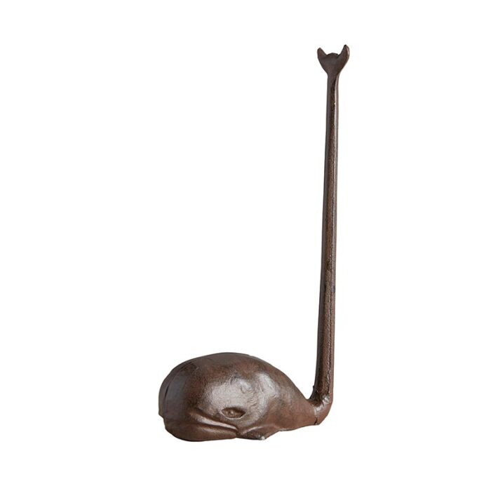 Whale Paper Towel Holder 13 Tall Real Cast Iron Virtually Indestructible 2