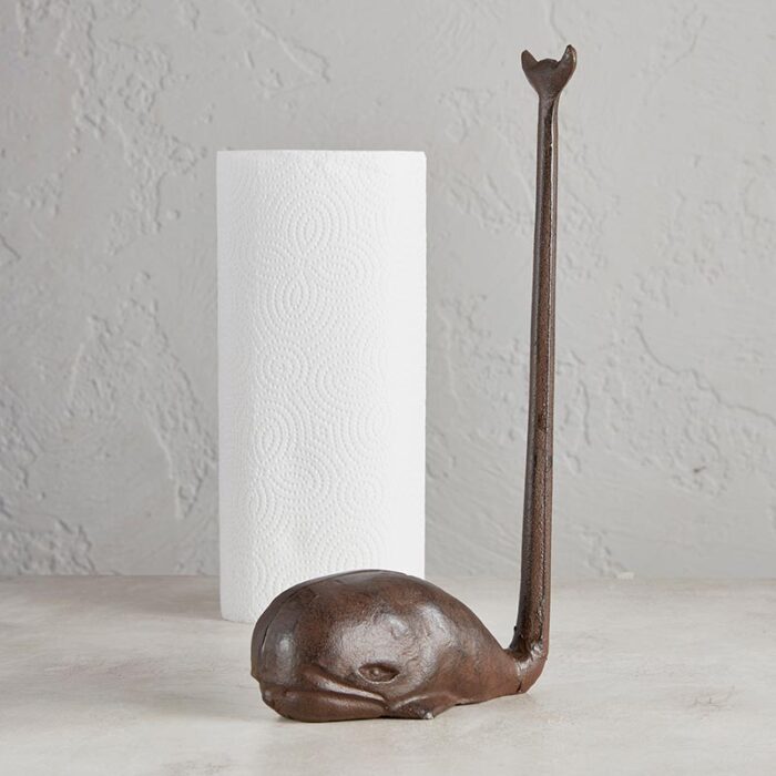 Whale Paper Towel Holder 13 Tall Real Cast Iron Virtually Indestructible