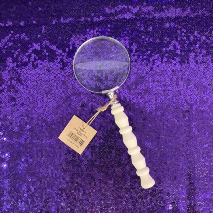 White Magnifying Glass Decorative Handheld Magnifier 8