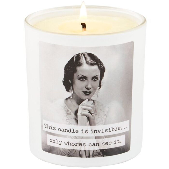 Whores Candle Vintage Photograph Double Sided Design Soy Wax Lavender Jasmine Scent 4