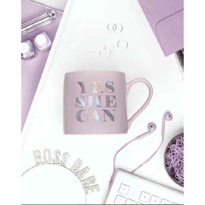 Yes She Can Jumbo Coffee Mug Ceramic 20 oz 2