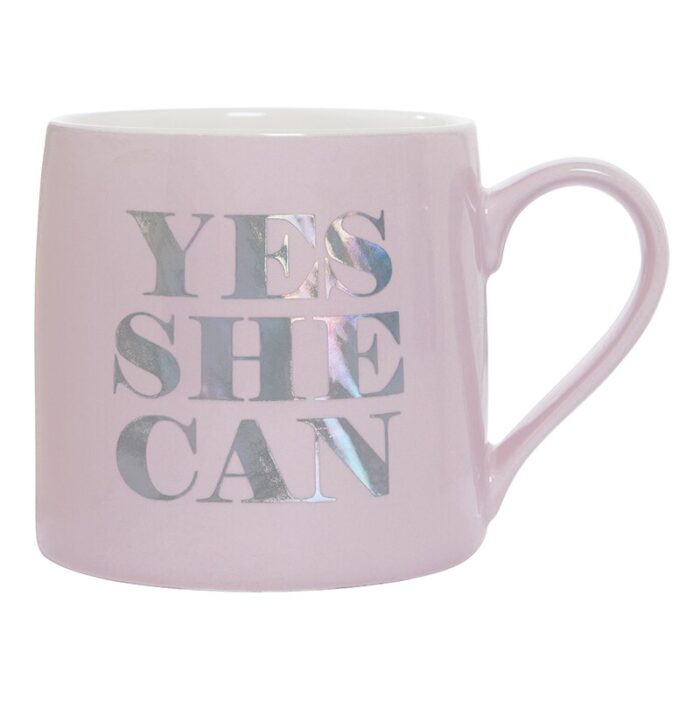 Yes She Can Jumbo Coffee Mug Ceramic 20 oz