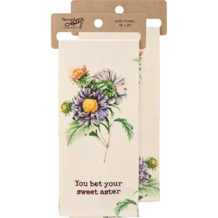 You Bet Your Sweet Aster Dish Cloth Towel Cotten Linen Novelty Tea Towel Cute Kitchen Hand Towel 18 x 28