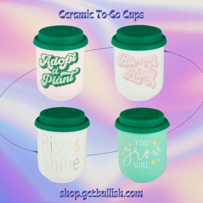 You Grow Girl Ceramic To Go Mug Holds 16 oz Eco Mug with Silicone Lid and Sleeve 3