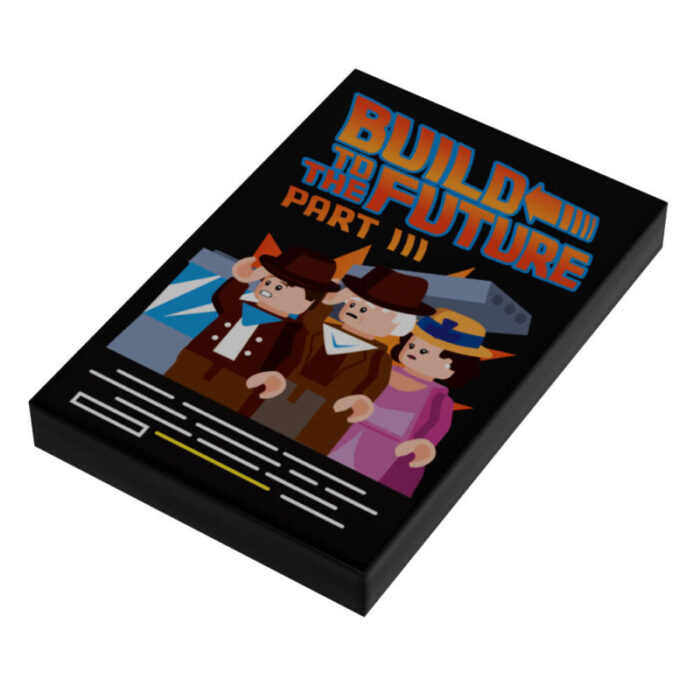 custom lego back future 3 movie cover