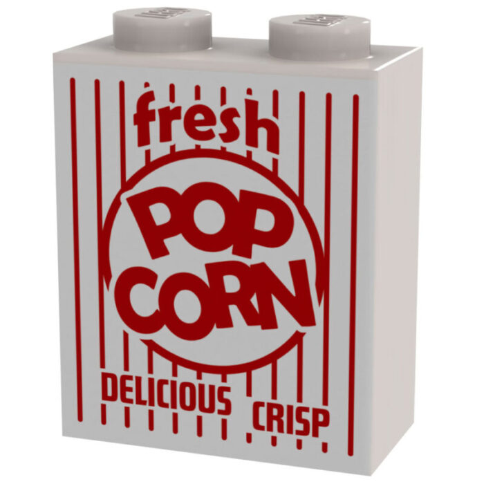 custom lego box of fresh popcorn