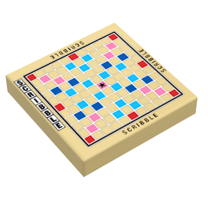 custom lego scrabble board game