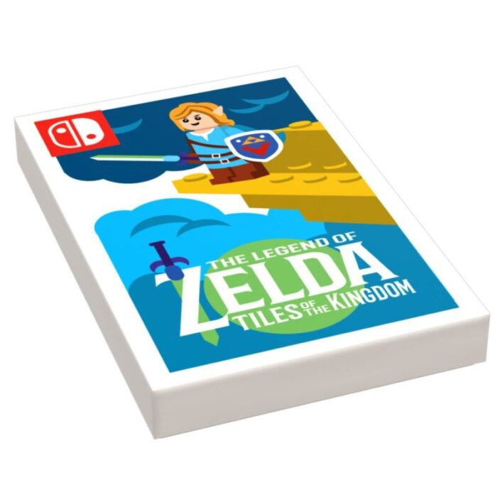 custom lego zelda tears kingdom video game tile