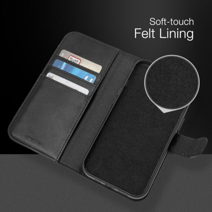 iPhone 14 Primo Leather Case and Folio Wallet Compatible with Magsafe MSLFPL253BK 7