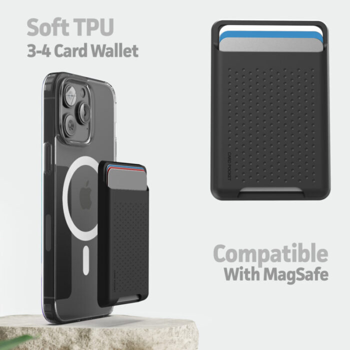 iPhone 14 Pro Clearback Case with TPU Wallet Compatible with Magsafe MSCB25520 5