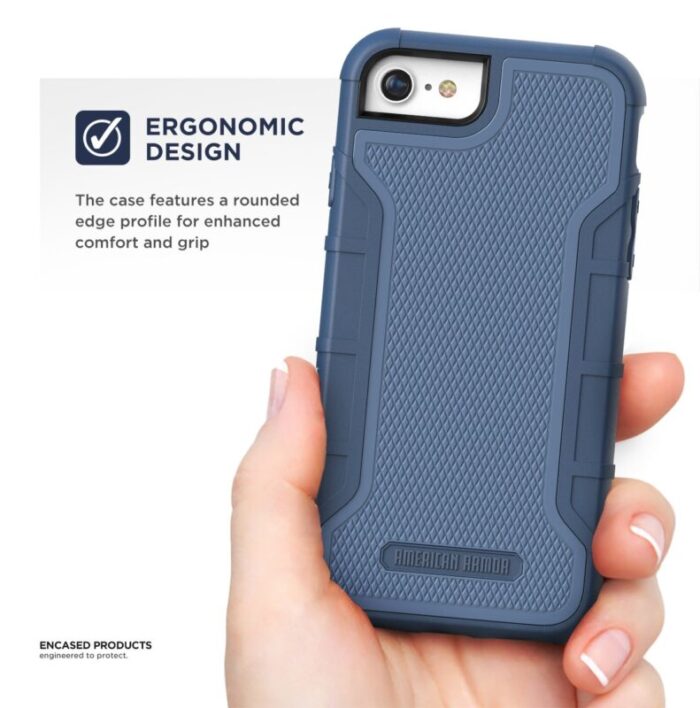 iPhone 8 American Armor Case Blue Blue AA04BL 3