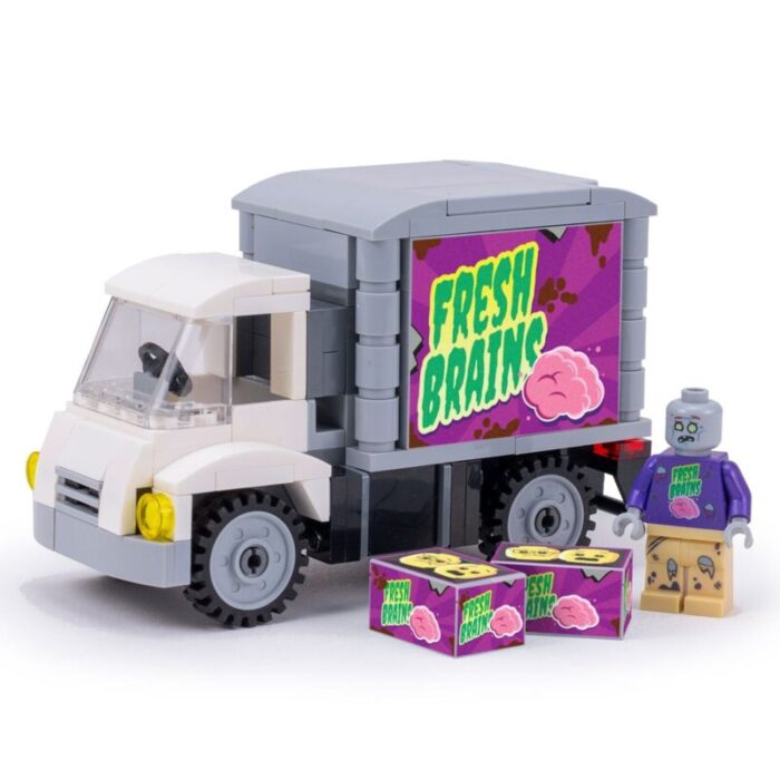 lego zombie fresh brains delivery truck