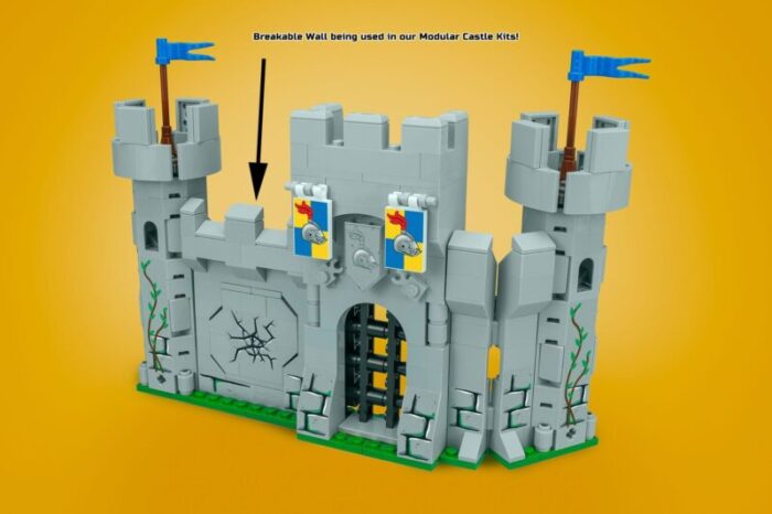 show how lego castle wall breakable